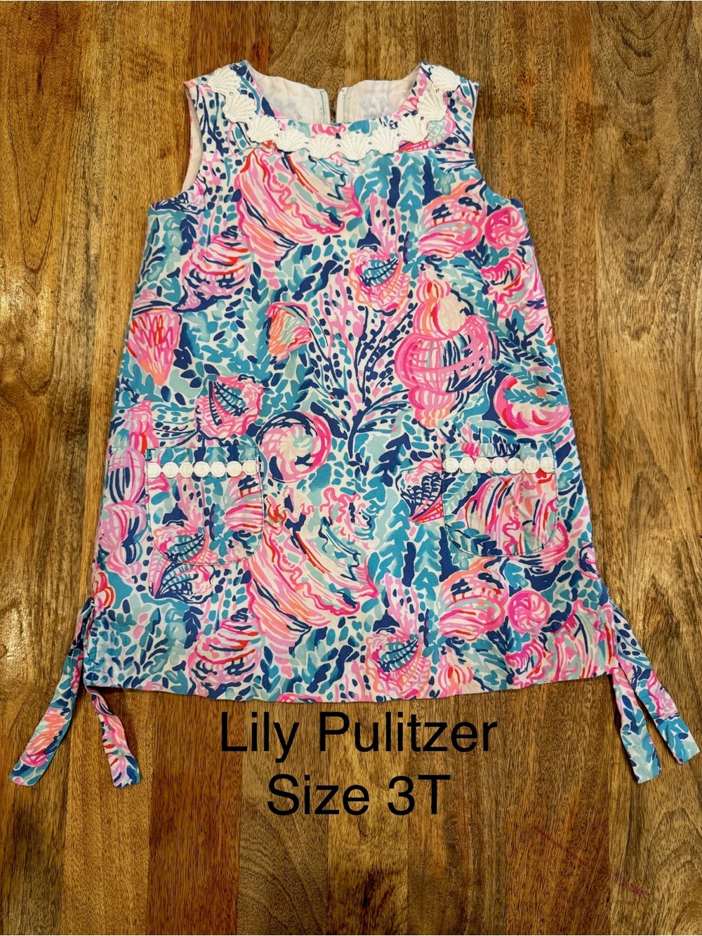 Lilly Pulitzer Girls Floral Shift Dress in Pink, Blue, Turquoise